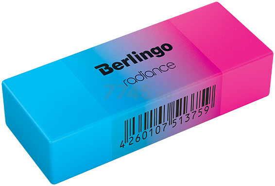 Ластик BERLINGO Radiance прямоугольный 50х18х10 мм (285498) - Фото 3
